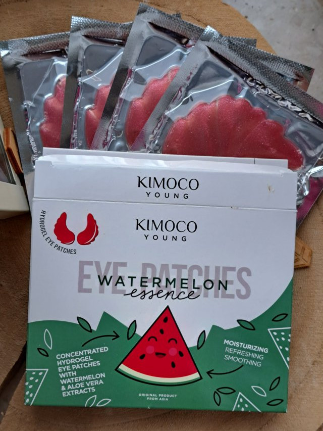 Kimoco Beauty Płatki pod oczy, Hydrożelowe, Watermelon Essence, Nawilżająco-odświeżające