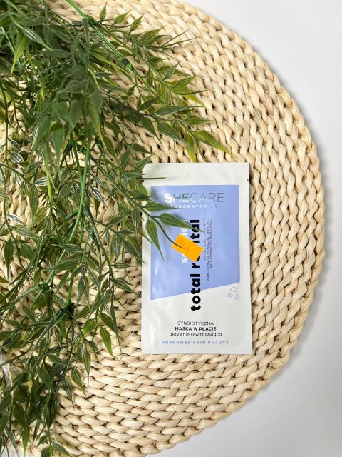 Shecare Maska do twarzy w płacie, Solution Total Revital, Synbiotyczna, Aktywnie rewitalizująca