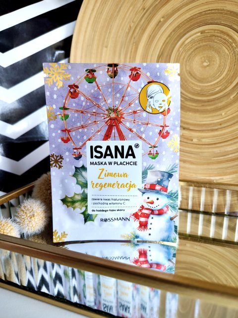 Isana Maska w płachcie, zimowa regeneracja, kwas hialuronowy i witamina C 