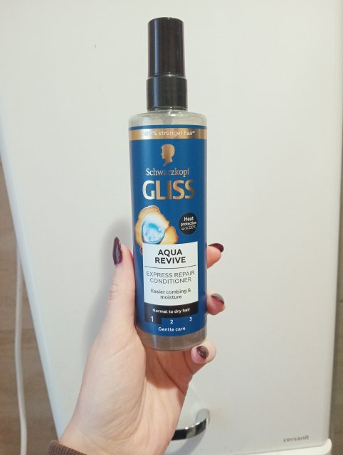 Schwarzkopf Gliss, Aqua Revive, Odżywka do włosów w sprayu, Hyaluron Complex + Marine Algae
