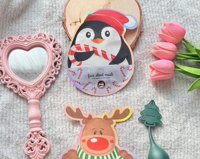 Maxbrands Marketing B.V. Face Sheet Mask, Candy Yum, Maseczka do twarzy w płacie, Zapach wanilii, Glowing, Pingwinek