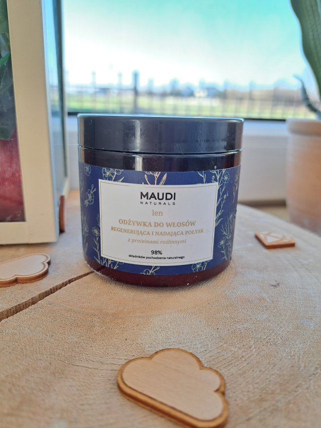 Maudi Naturals Odżywka do włosów, Regenerująca i nadająca połysk z proteinami roślinnymi