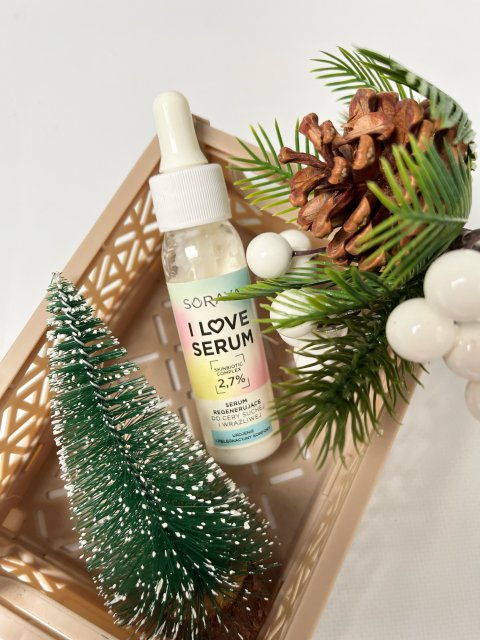 Soraya I Love Serum, Serum do twarzy, Regenerujące, Do cery suchej i wrażliwej, Ukojenie i pielęgnacyjny komfort