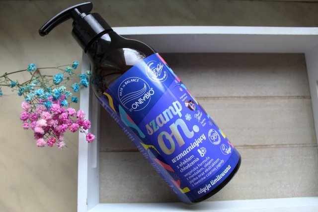 OnlyBio Hair in Balance, Szampon do włosów, Wzmacniający, Z efektem chłodzenia, E.Wedel, Inspirowany zapachem Ptasiego Mleczka Jagodowy Shake