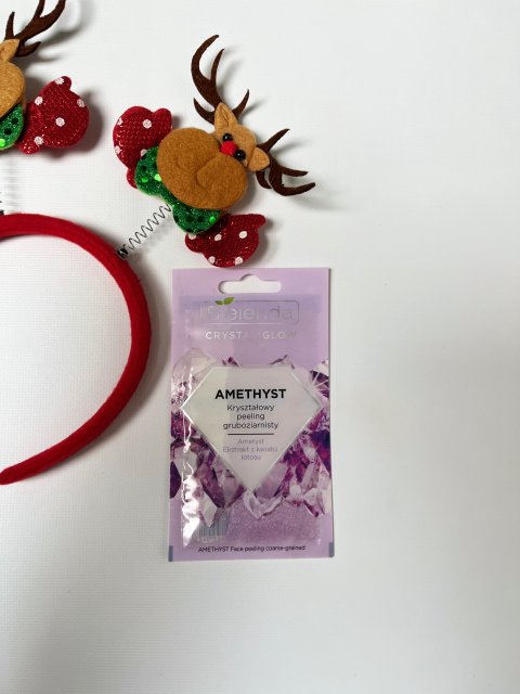 Bielenda Crystal Glow, Peeling do twarzy, Kryształowy, Gruboziarnisty, Amethyst, Ametyst i ekstrakt z kwiatu lotosu