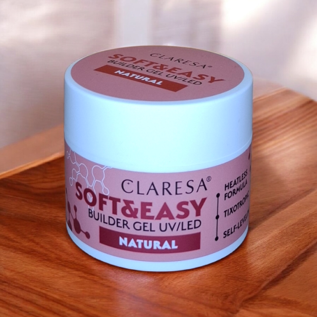 Claresa Żel do paznokci, Budujący, Soft&Easy, Natural