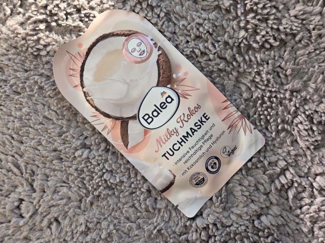 Balea Maseczka do twarzy w płacie, Milky Cocos